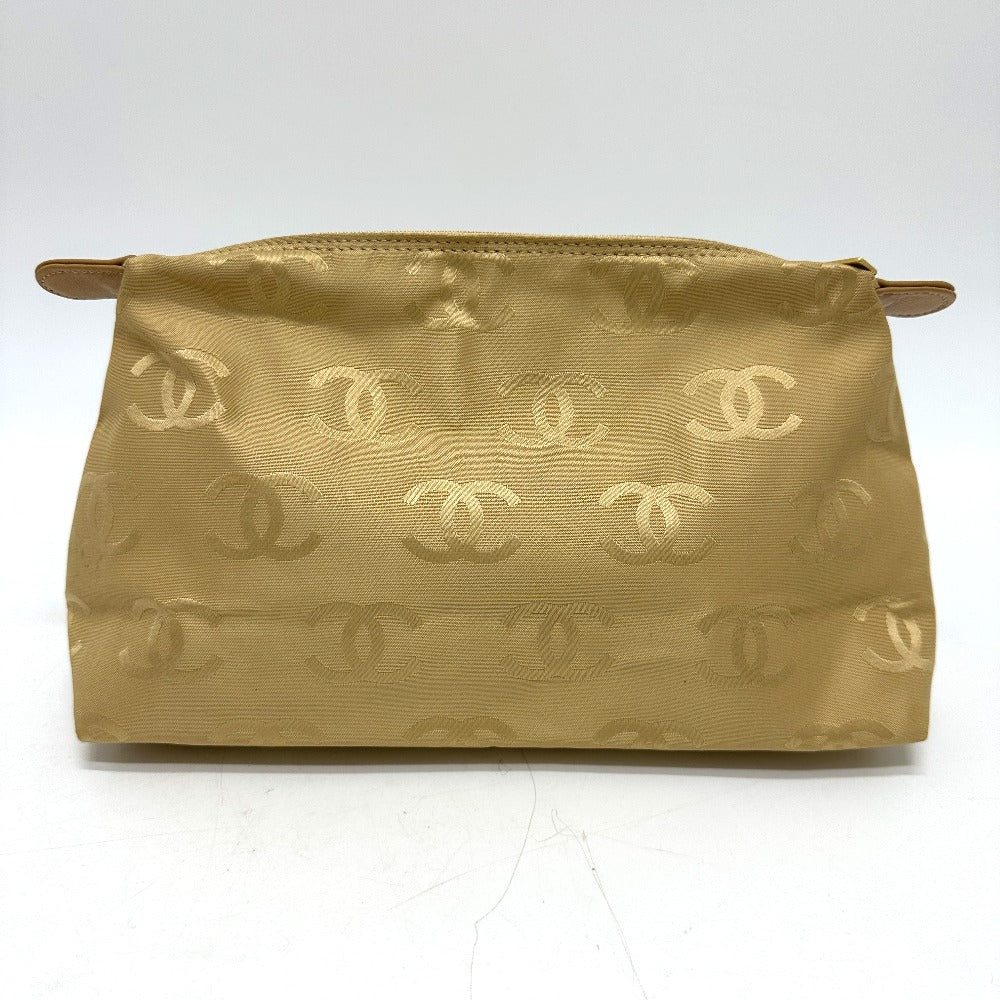 CHANEL Tote Bag Calfskin beige Wild stitch Women Used