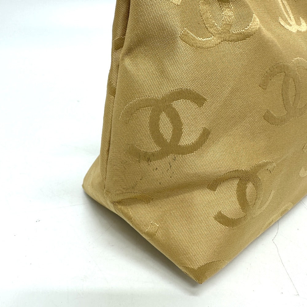 CHANEL Tote Bag Calfskin beige Wild stitch Women Used
