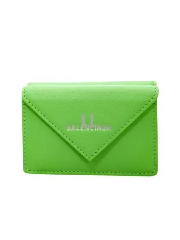 Luxury Balenciaga  Papier Mini Half Wallet Green