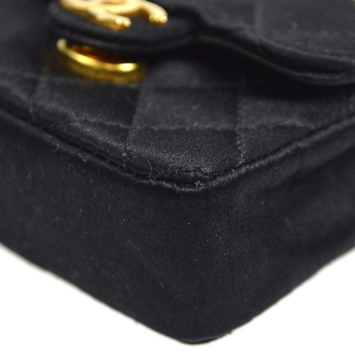 Chanel Classic Flap Micro Black Satin