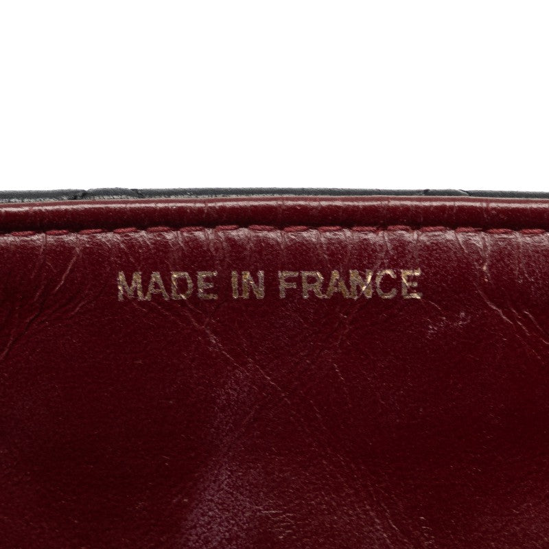 CHANEL Vintage Quilted Flap Shoulder Bag Black Lambskin Ladies