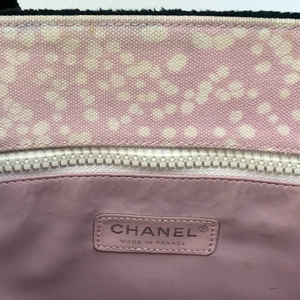 CHANEL Tote Bag canvas Light pink x black COCO Mark Women Used