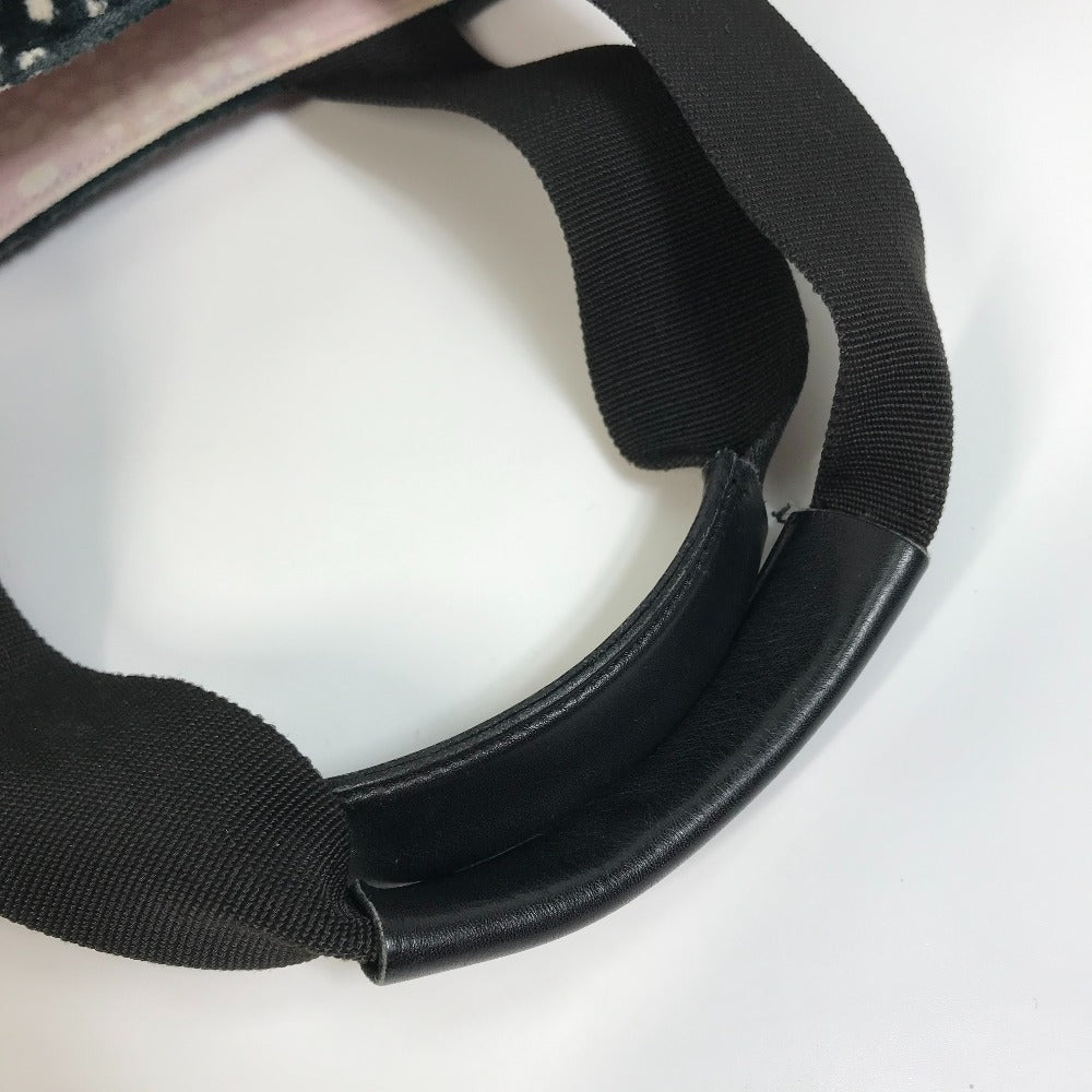 CHANEL Tote Bag canvas Light pink x black COCO Mark Women Used