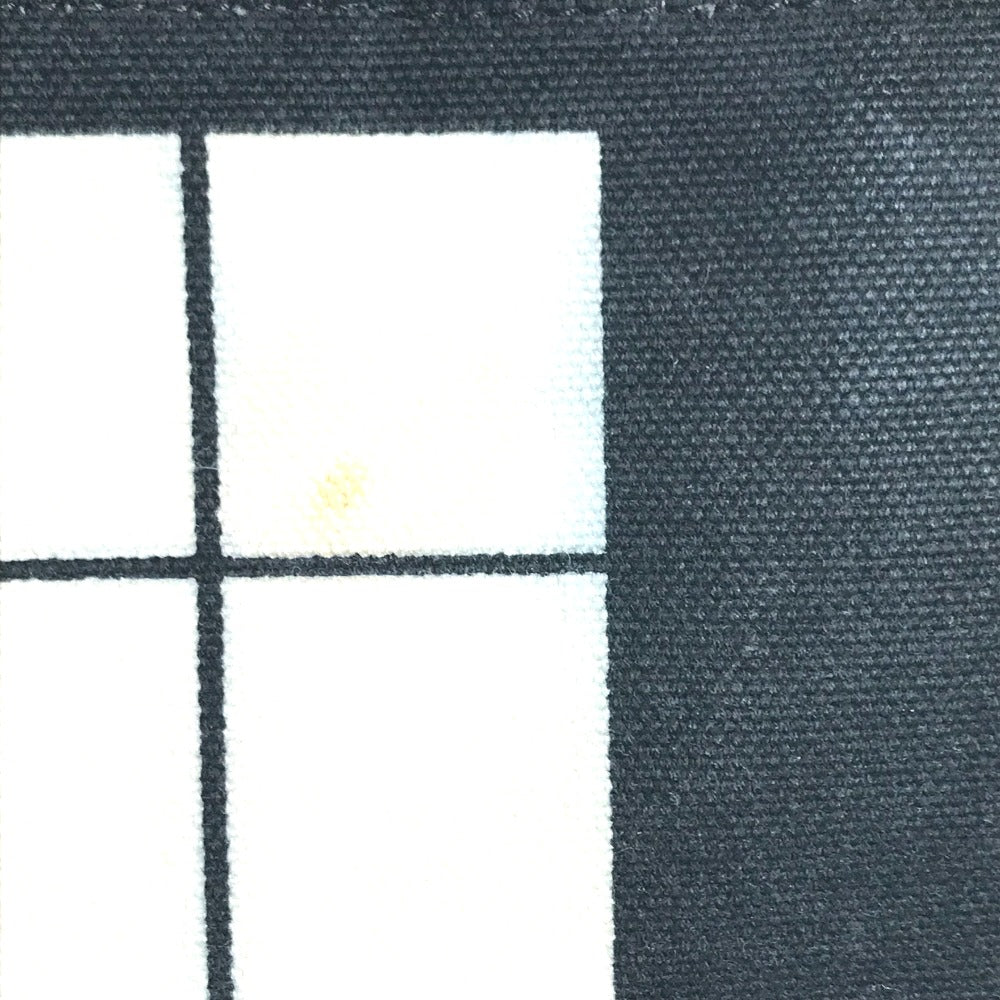 CHANEL Tote Bag canvas black window line logo