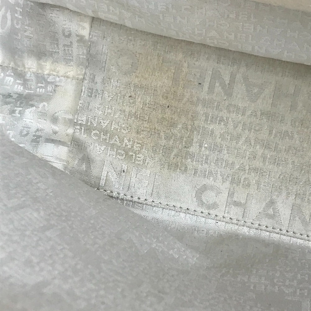 CHANEL Tote Bag canvas black window line logo