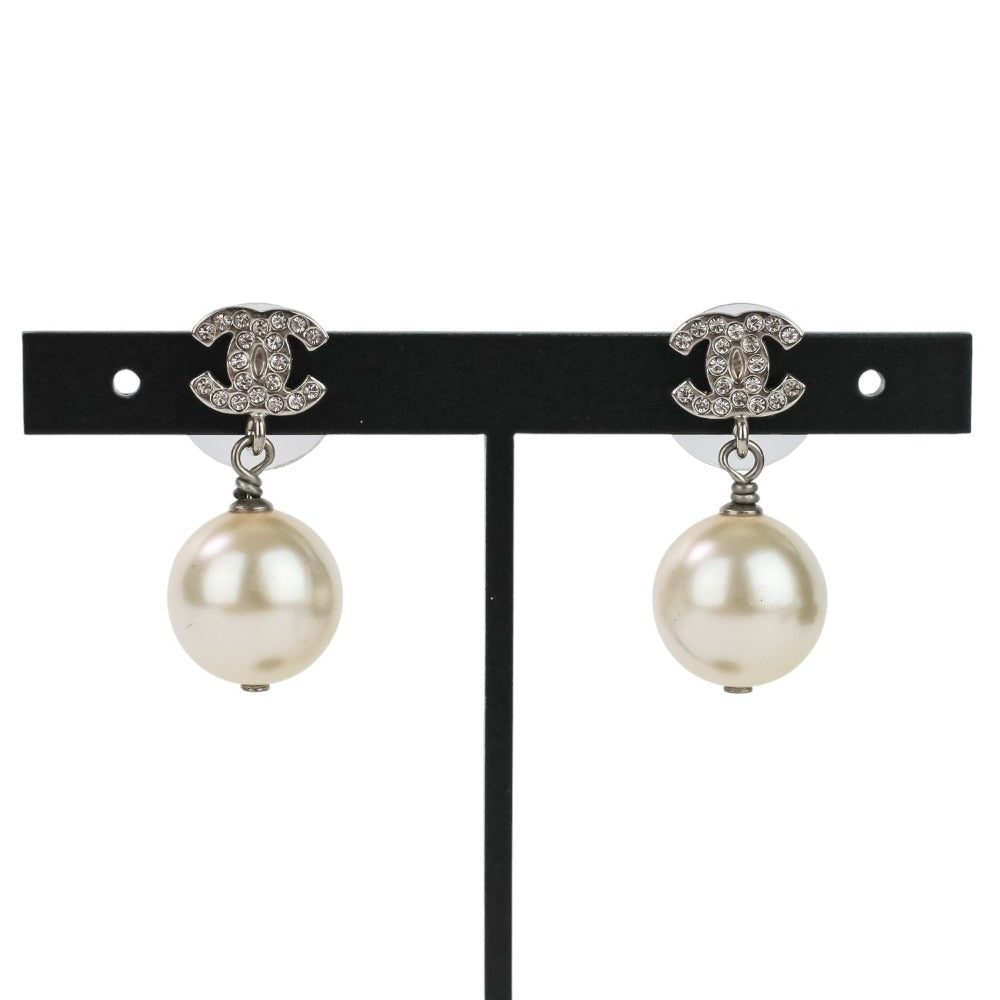 Chanel Coco Mark Faux Pearl Earrings