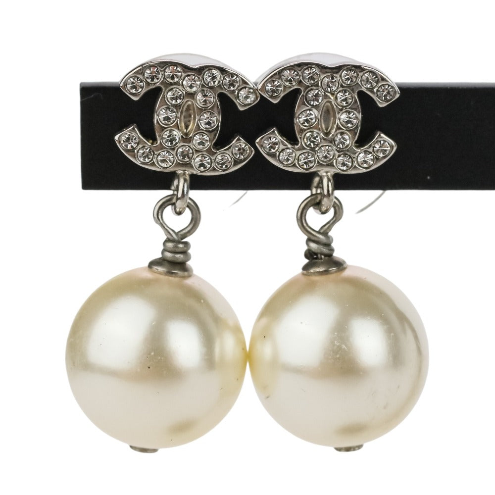 Chanel Coco Mark Faux Pearl Earrings