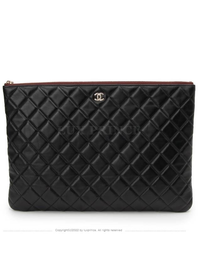 Lambskin clutch large champagne gold 1176hva Chanel