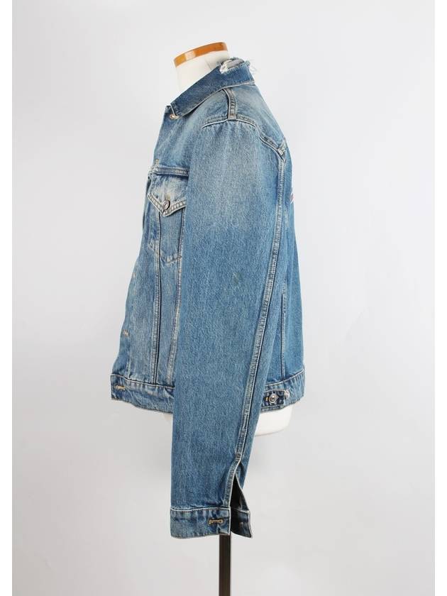 Luxury Balenciaga  Wave logo denim jacket 46
