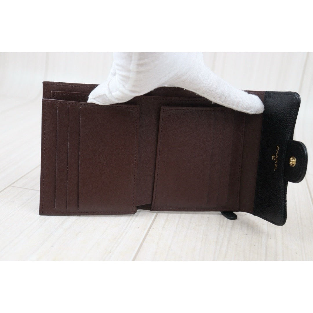 Rank A｜Chanel Caviar Skin Black Wallet｜S24071420