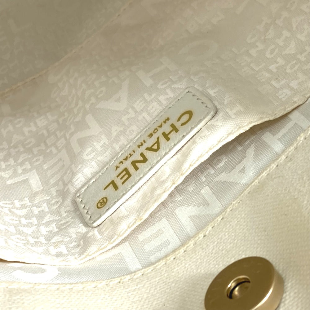 CHANEL Tote Bag Canvas / leather black window Women Used