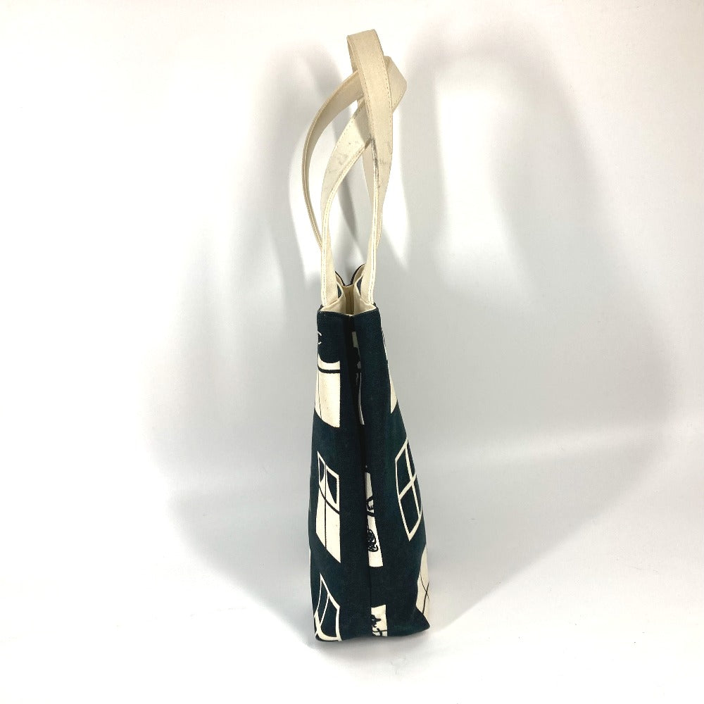 CHANEL Tote Bag Canvas / leather black window Women Used