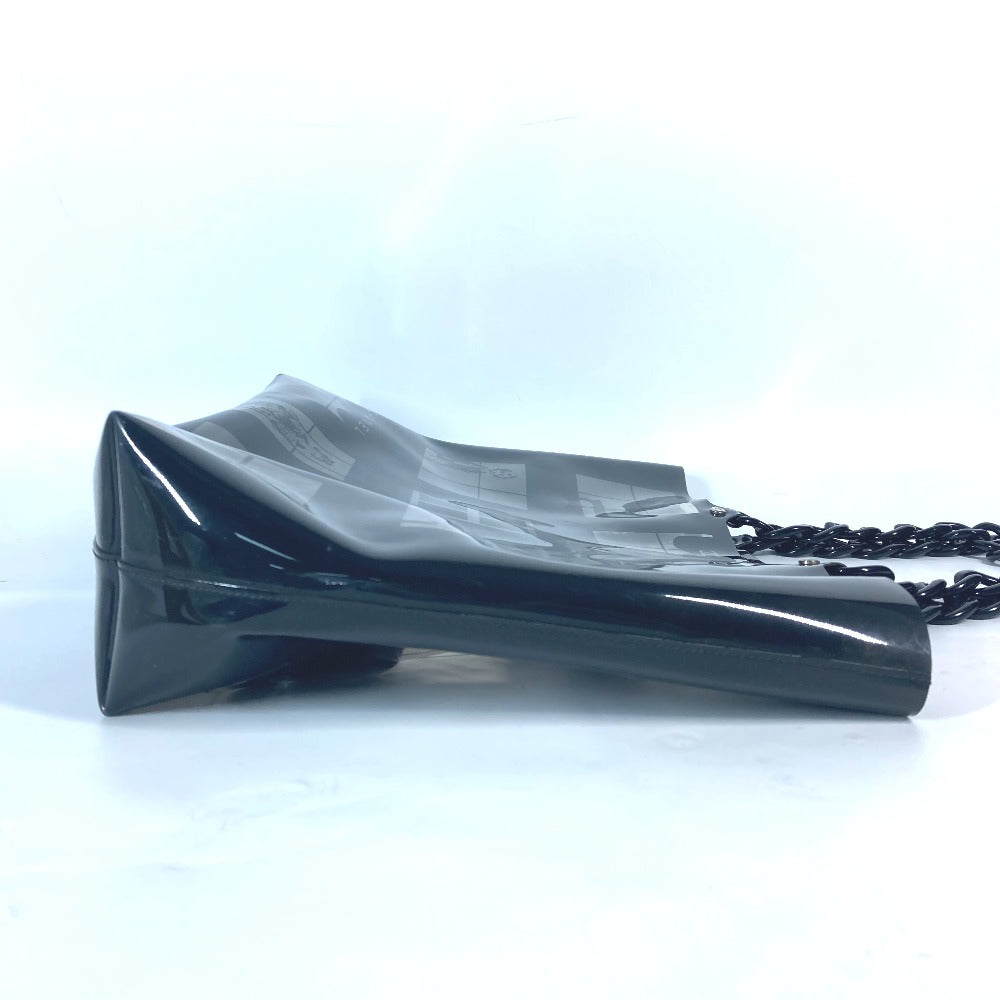 CHANEL Shoulder Bag Plastics black plastic chain window line Women Used