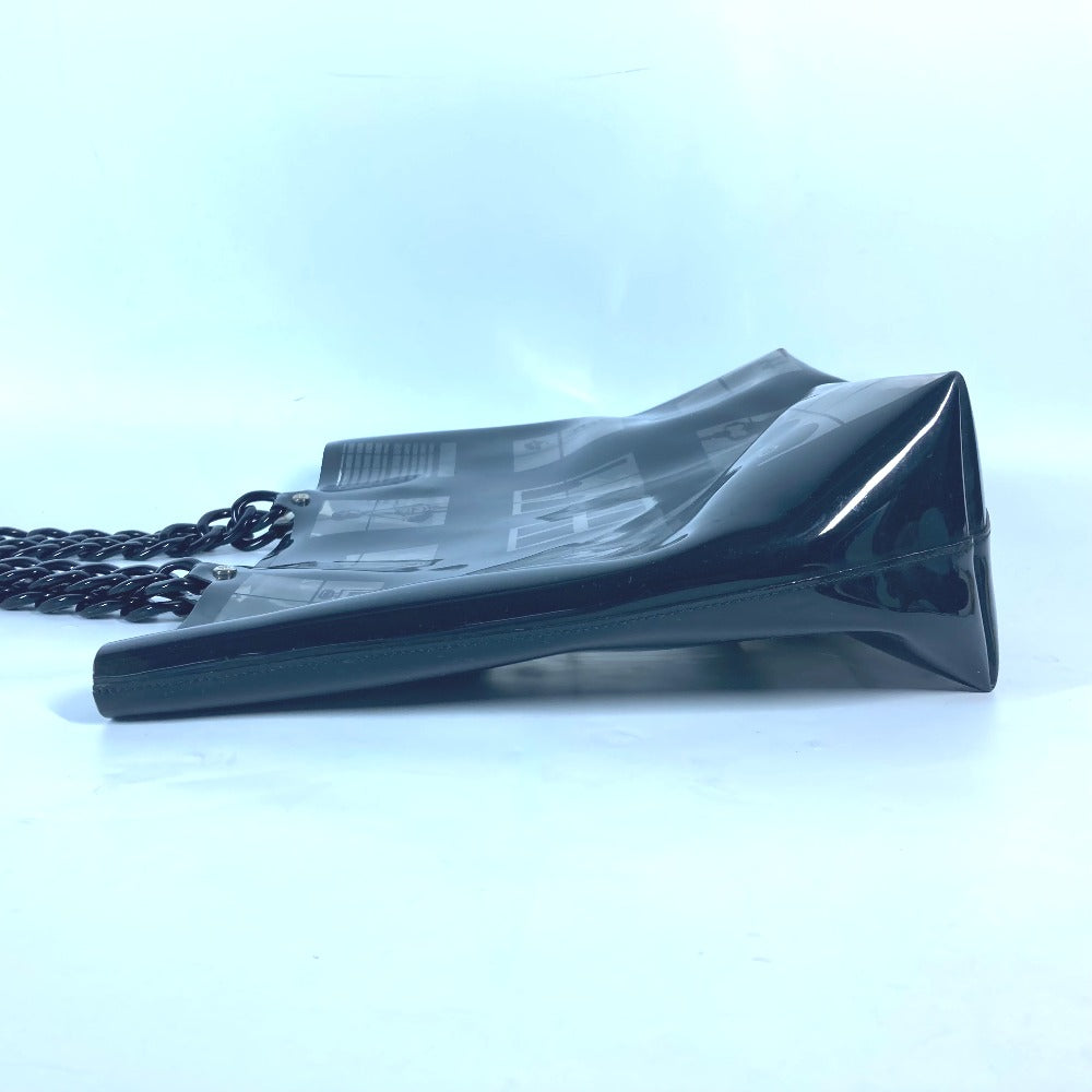 CHANEL Shoulder Bag Plastics black plastic chain window line Women Used