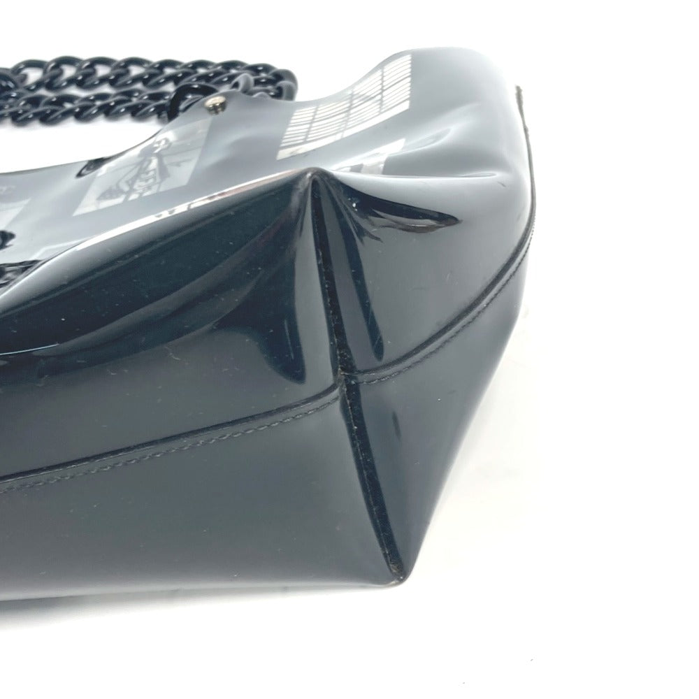 CHANEL Shoulder Bag Plastics black plastic chain window line Women Used