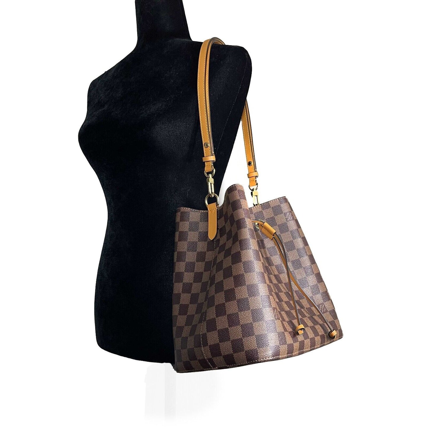 LOUIS VUITTON New w/o Tags Damier ebene NeoNoe Safran Brown Crossbody Handbag