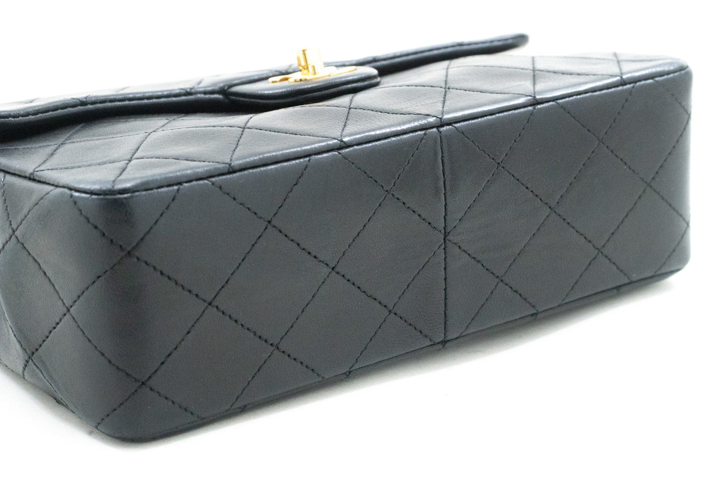Top Quality Chanel Mini Square Small Chain Shoulder Bag Crossbody Black Lamb
