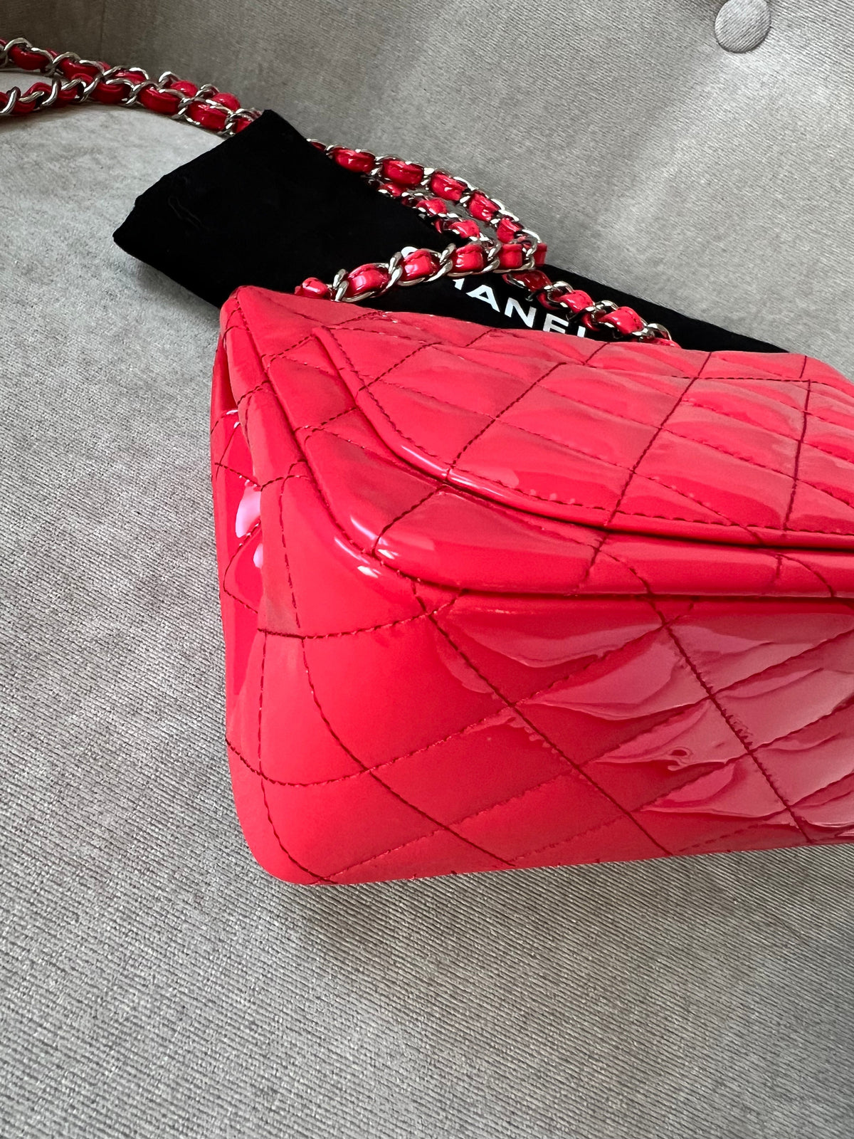 Chanel Square Mini Classic Flap in Pink Patent