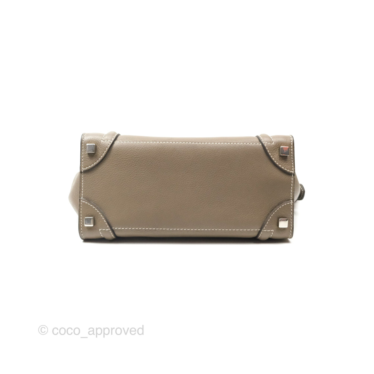 Celine Micro Luggage Bag Souris Drummed Calfskin