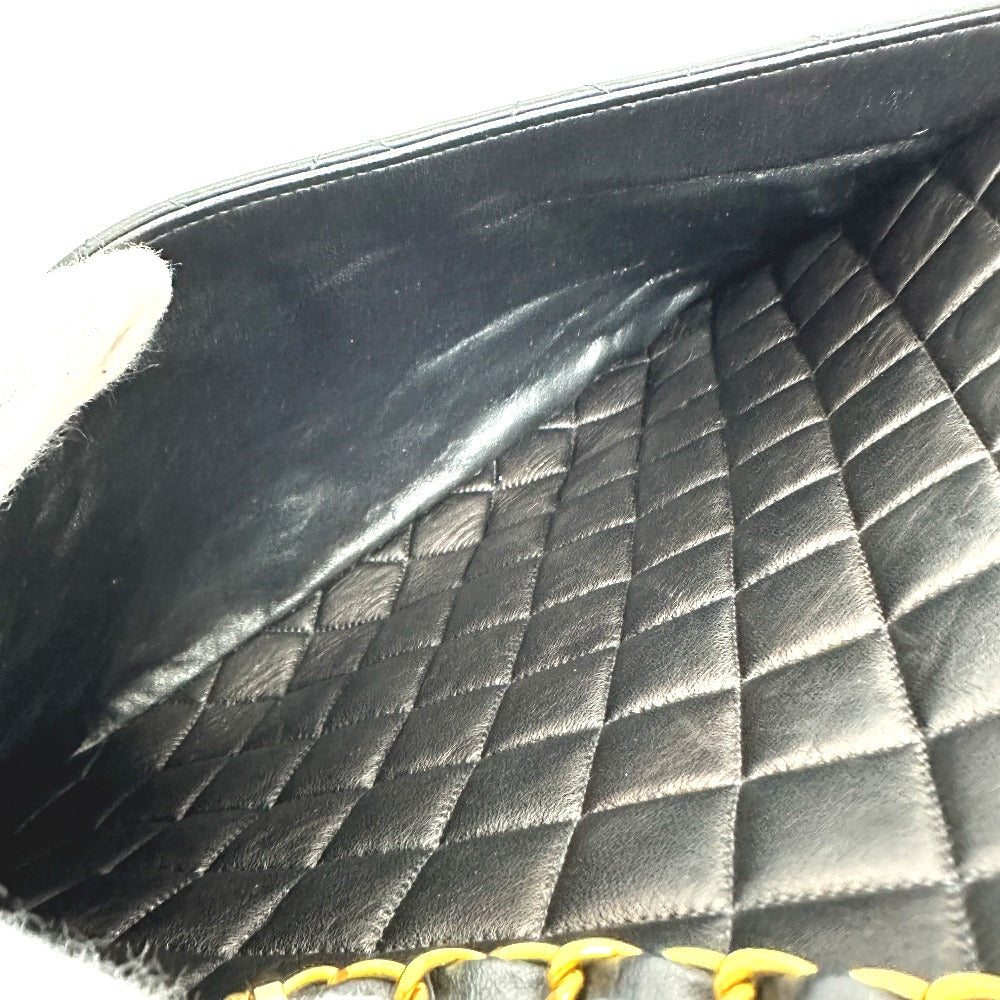 CHANEL Shoulder Bag lambskin black vintage Matelasse Quilting CC COCO Mark Women Used