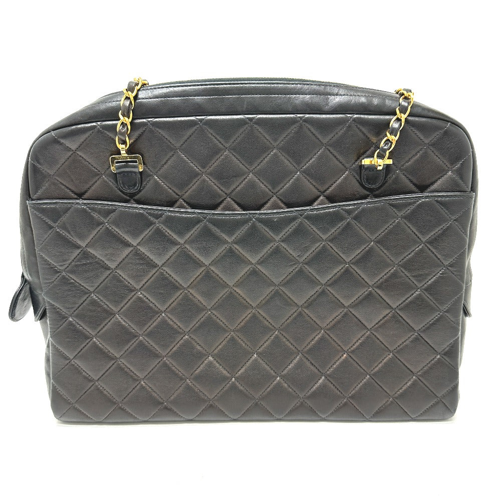 CHANEL Shoulder Bag lambskin black vintage Matelasse Quilting CC COCO Mark Women Used