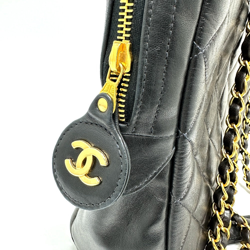 CHANEL Shoulder Bag lambskin black vintage Matelasse Quilting CC COCO Mark Women Used