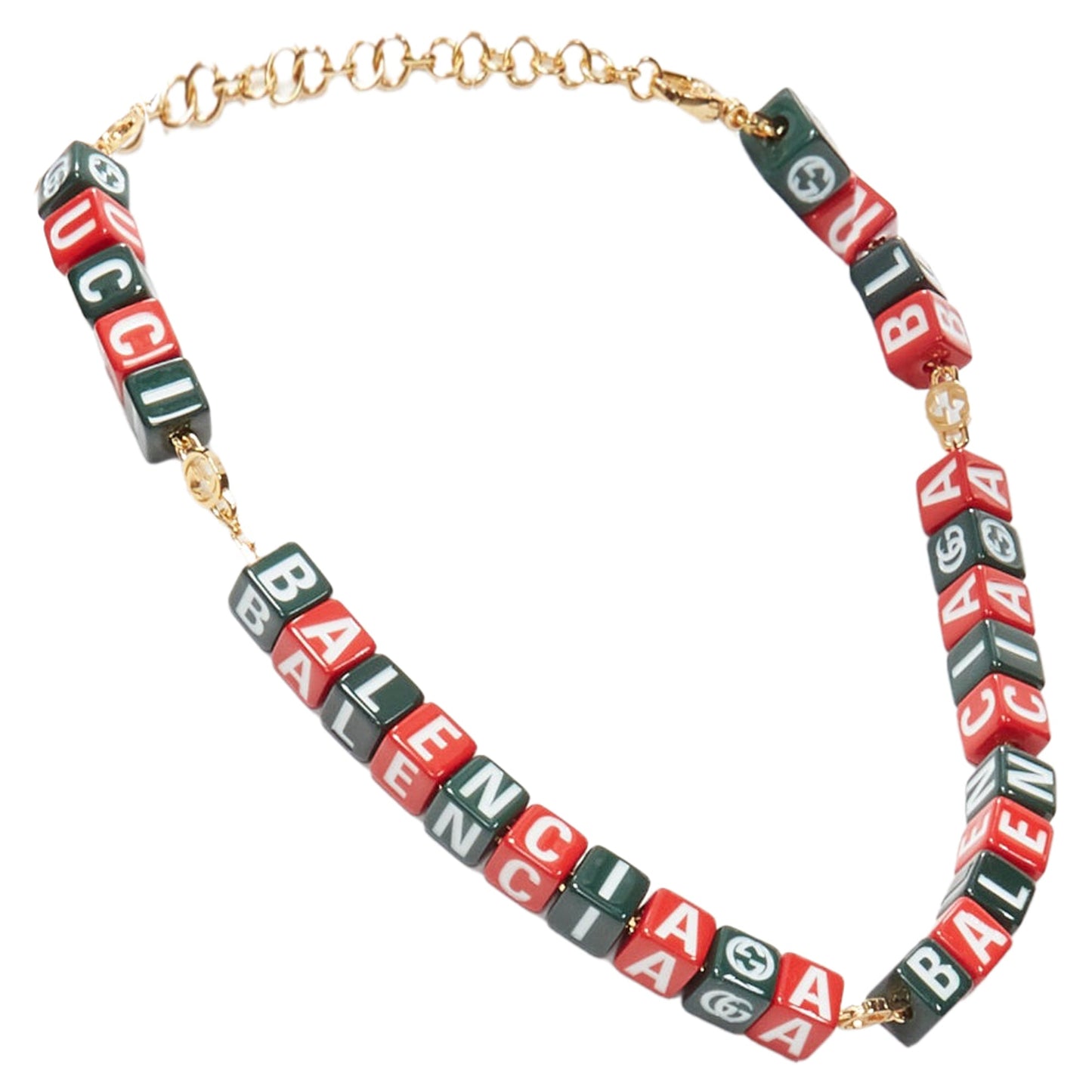 Gucci Luxury Balenciaga  Hacker Project Symbols cubes short necklace