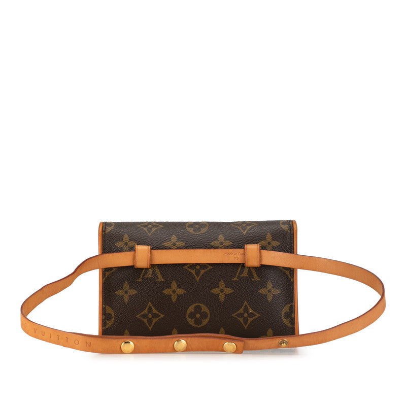 Louis Vuitton Monogram Poschet Florentine XS Body Bag Waist Bag M51855 Brown PVC Leather  Louis Vuitton