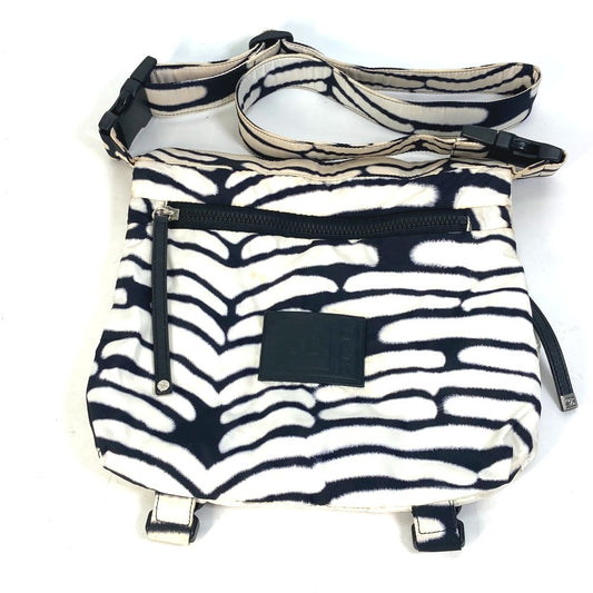 CHANEL Shoulder Bag Nylon black Sports Zebra Pattern Women Used