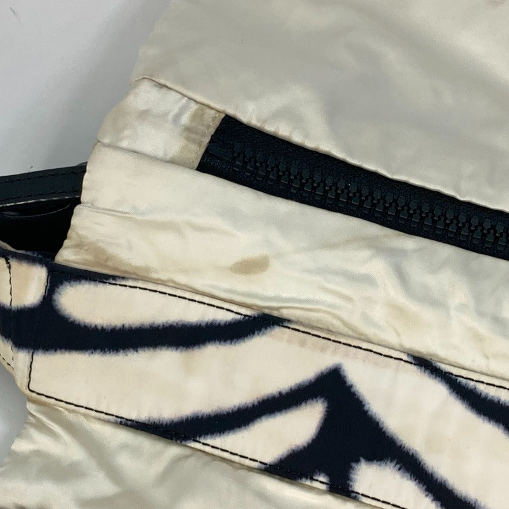 CHANEL Shoulder Bag Nylon black Sports Zebra Pattern Women Used
