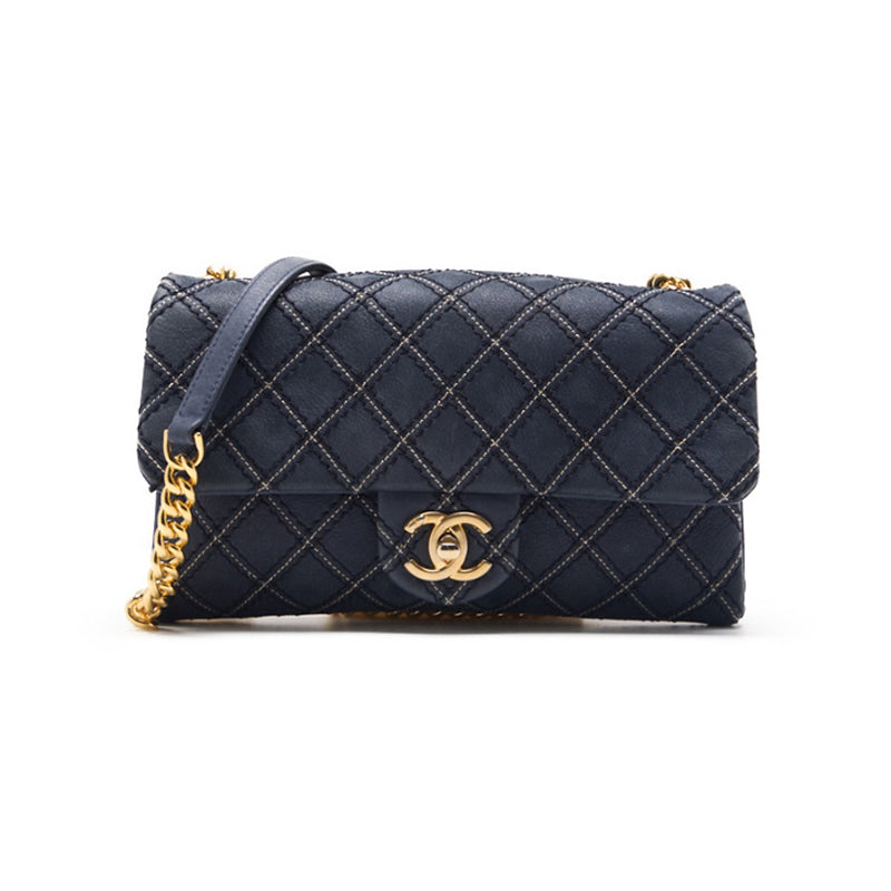 CHANEL CHANEL Wild Stitch Double Chain Shoulder Car Friseur Black  Tote Bag  Bag Hybrid 【 Delivery】 Khao Yamamoto Online