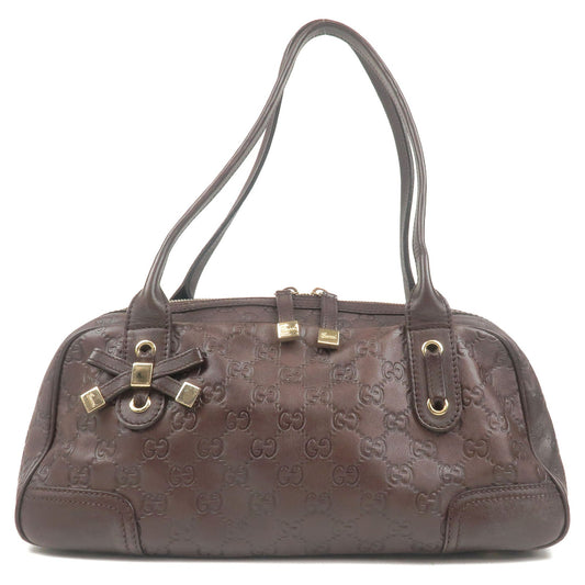 GUCCI Guccissima Leather Shoulder Bag Hand Bag Brown 161720