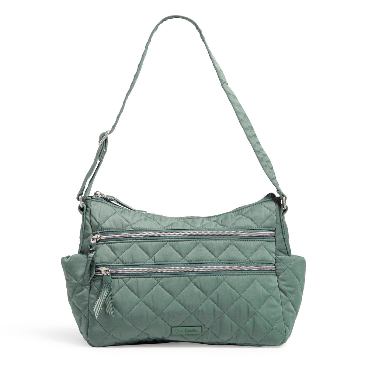 Triple Zip Shoulder Bag-Olive Leaf-Image 1-Vera Bradley