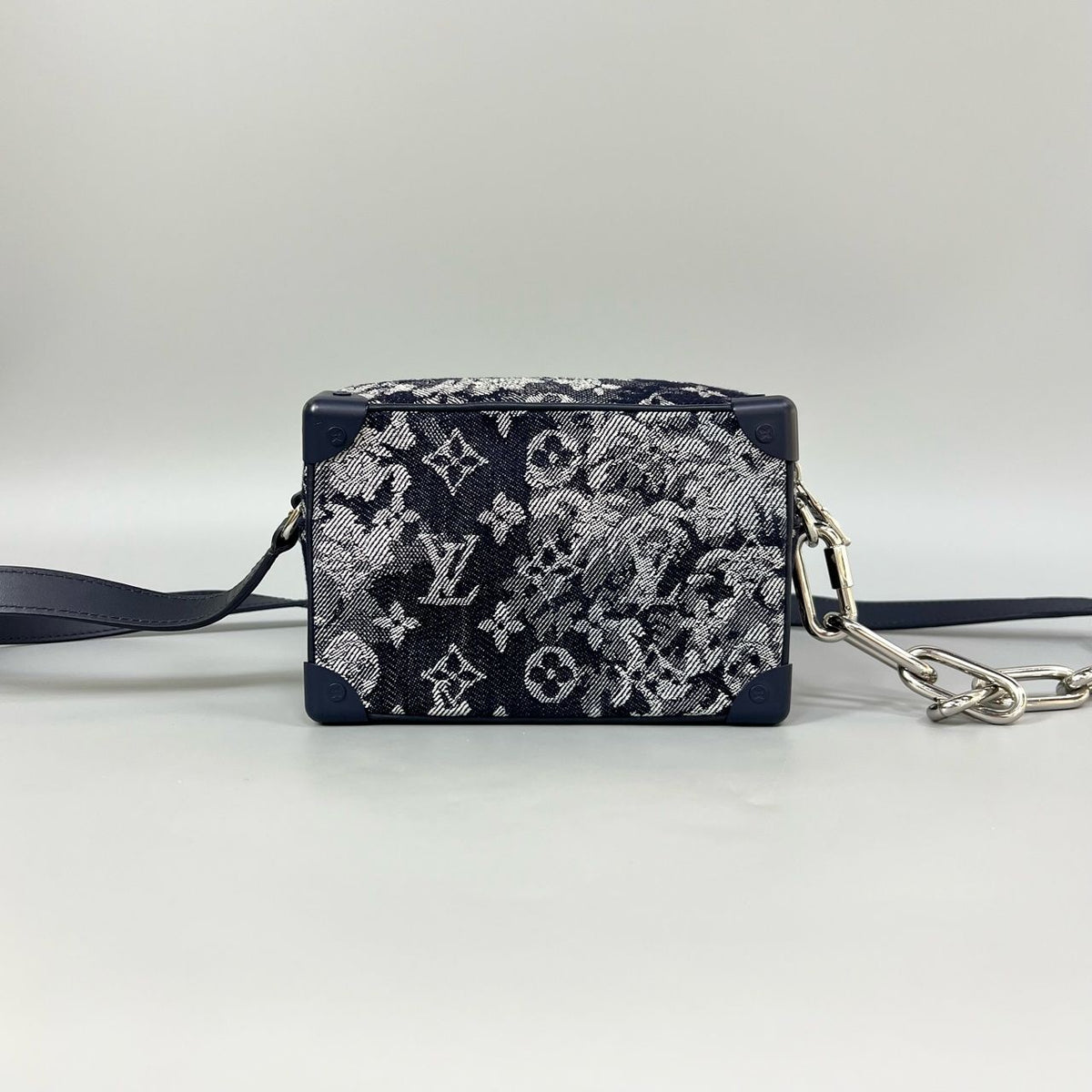 Preloved Louis Vuitton Soft Trunk 18.5*12.9*7.8cm Dark blue XJ10962