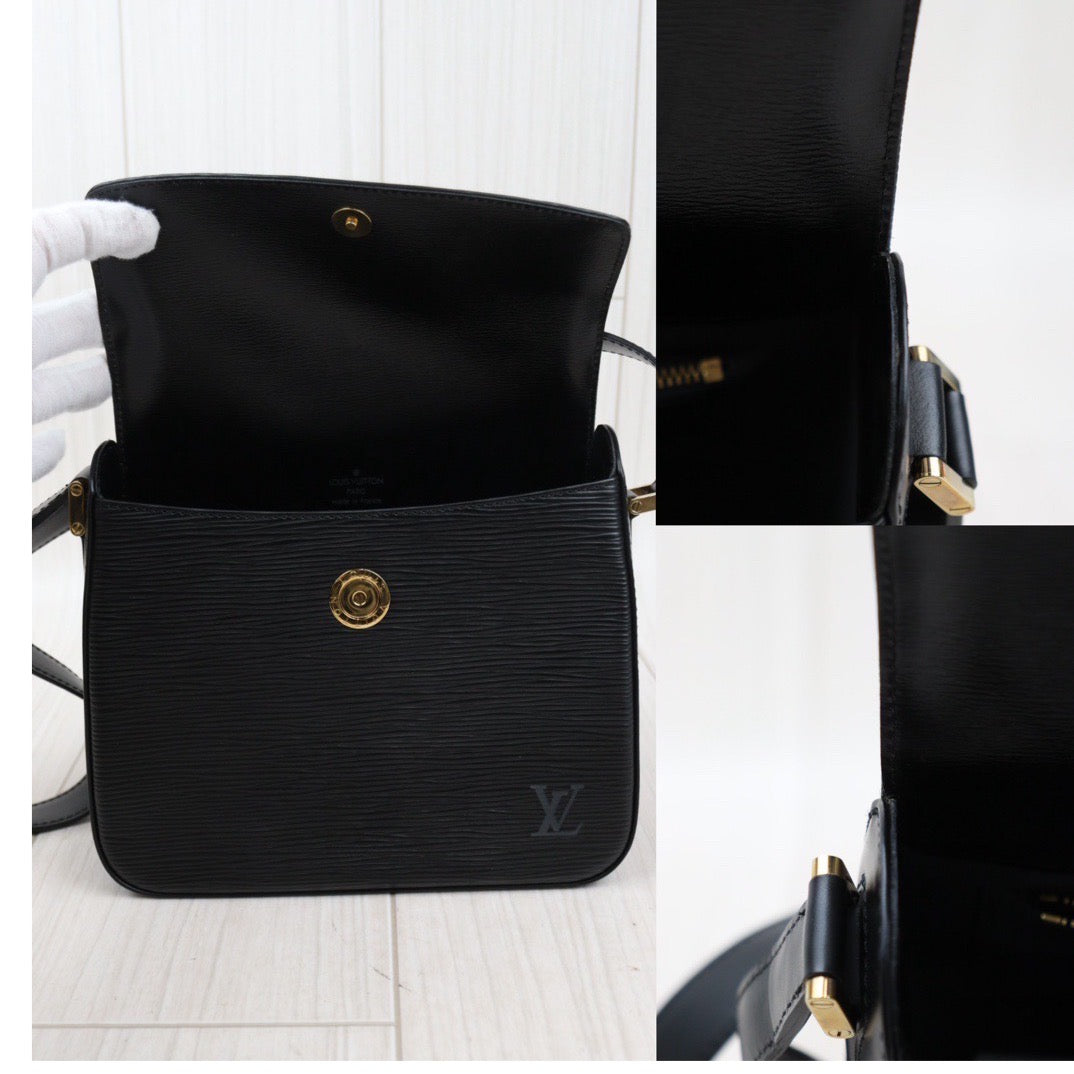 Rank A｜ LV Epi Shoulder Bag Black｜24040816