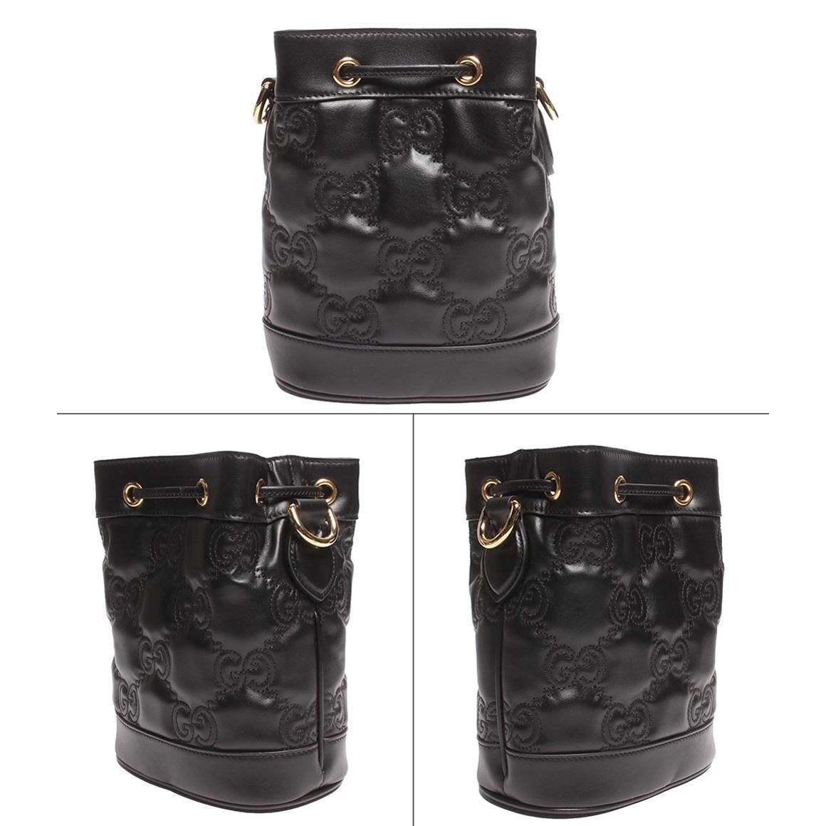Gucci GG Matelassé Bucket Bag | Black ITBMVLXBXO