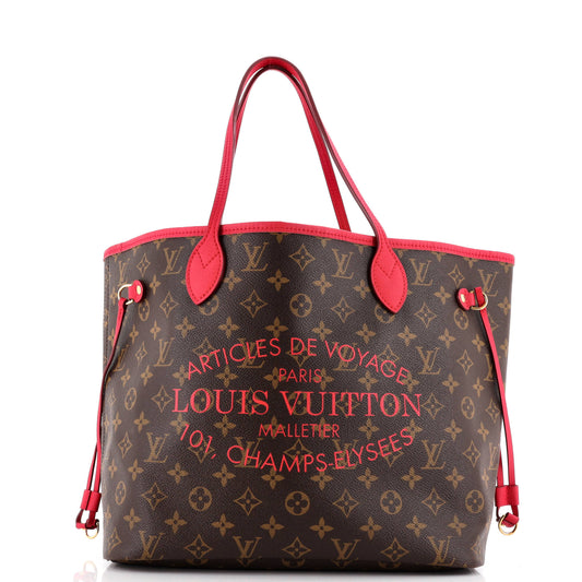 Neverfull Tote Limited Edition Ikat Monogram Canvas with Leather MM