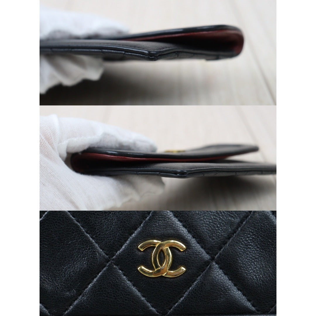 Rank AB｜ CHANEL Matrasse Lamb Skin Chain Bag Made in 1989-1991 Year｜P24062802