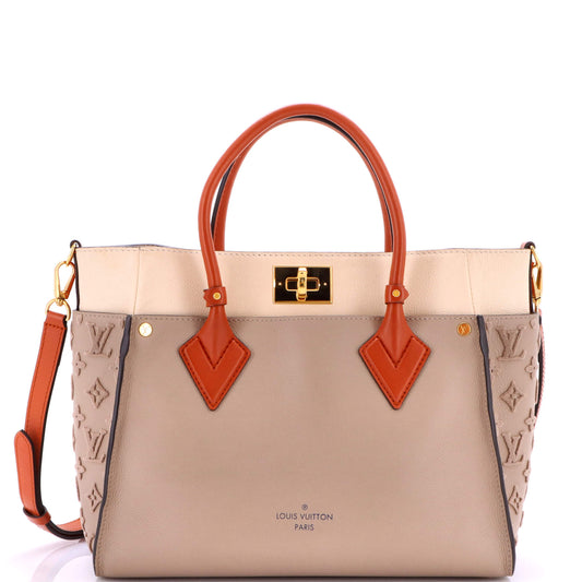 On My Side Tote Monogram Tuffetage Leather MM