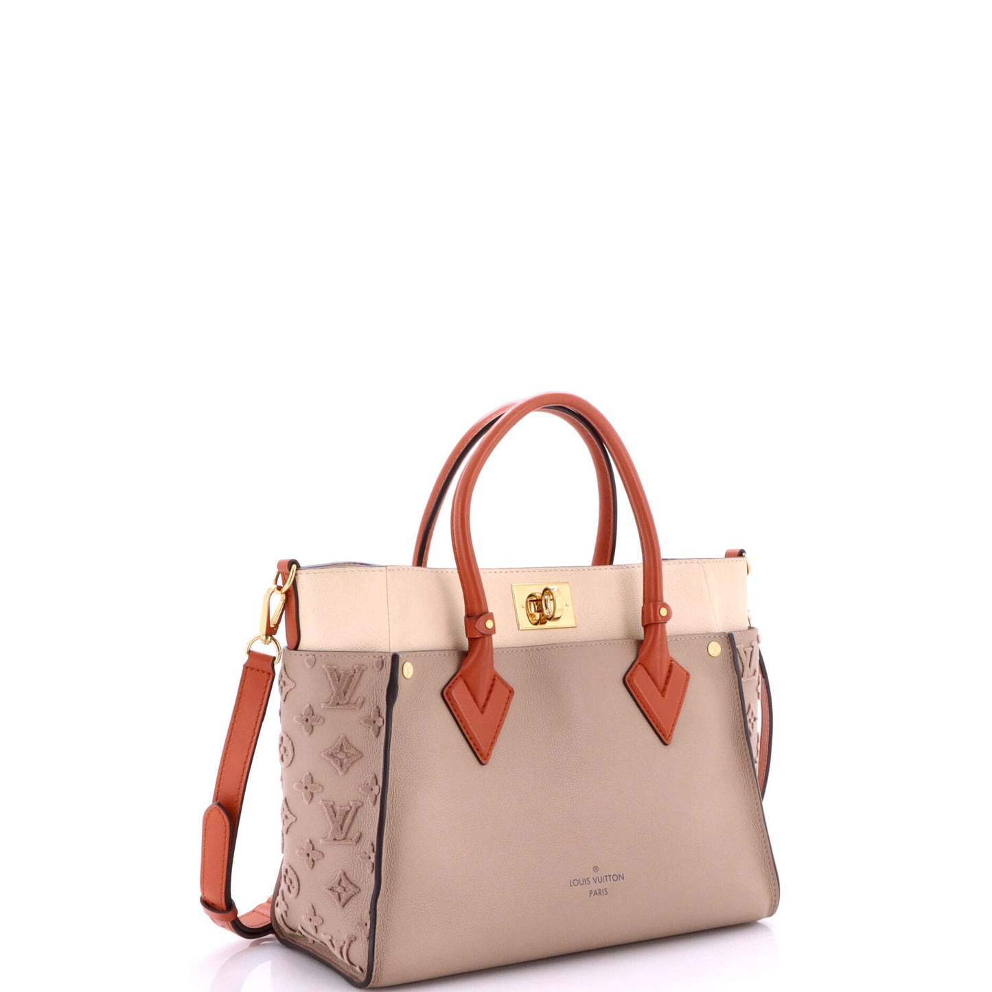 On My Side Tote Monogram Tuffetage Leather MM