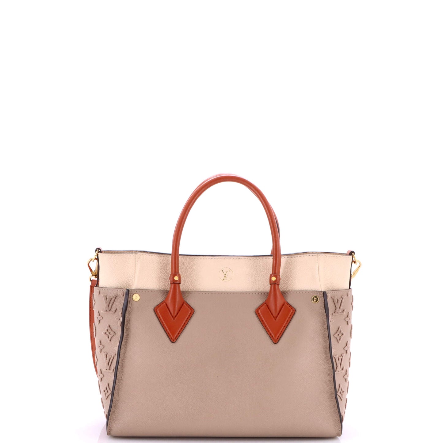 On My Side Tote Monogram Tuffetage Leather MM