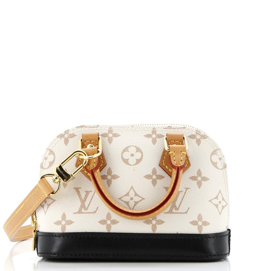 Alma Handbag Monogram Dune Canvas Nano