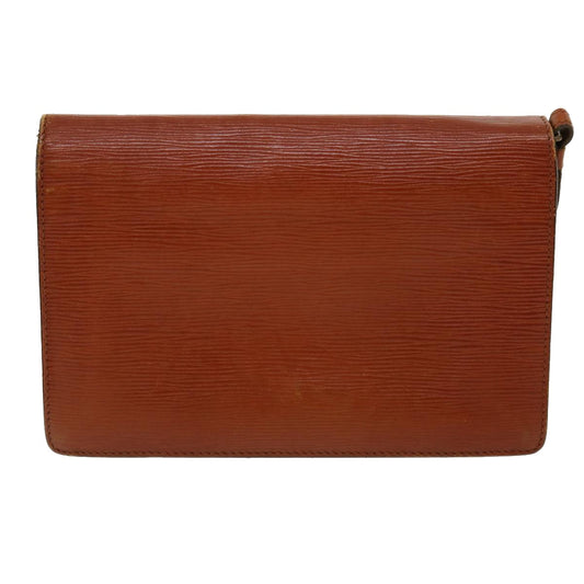 LOUIS VUITTON Epi Sellier Dragonne Clutch Bag Kenya Brown M52613 LV Auth 35405