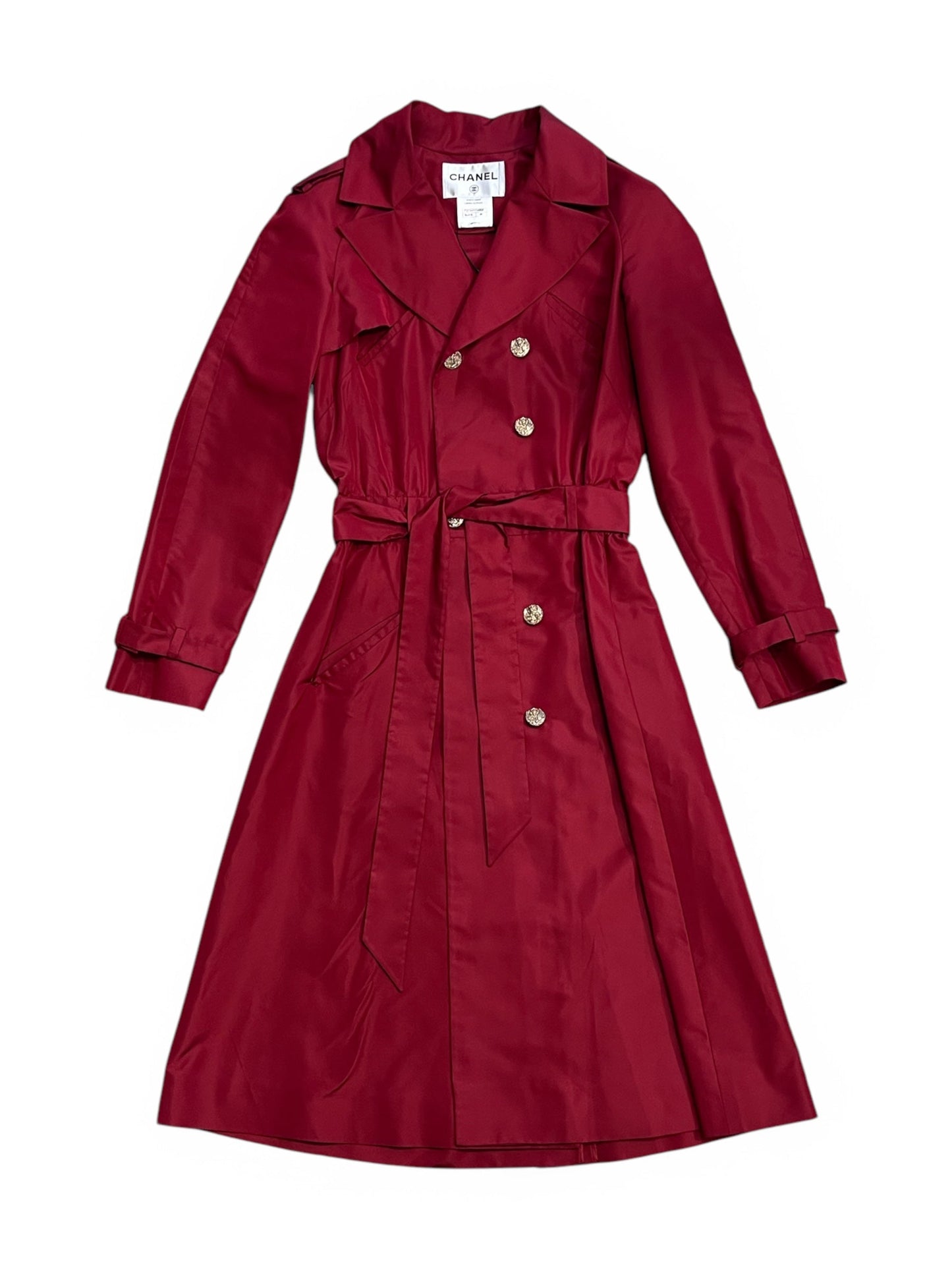 Chanel - Trench-coat en soie T38