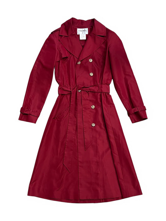 Chanel - Trench-coat en soie T38