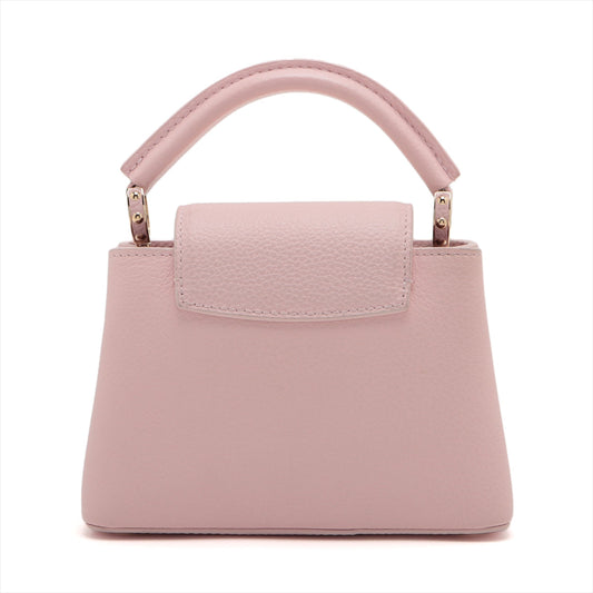 LOUIS VUITTON Capucines Mini in Taurillion Pink M56983