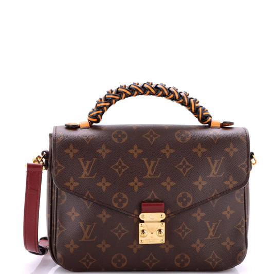 Braided Handle Pochette Metis Monogram Canvas with Leather