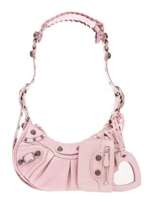 Luxury Balenciaga  Le Cagole XS Lambskin Shoulder Bag Pink