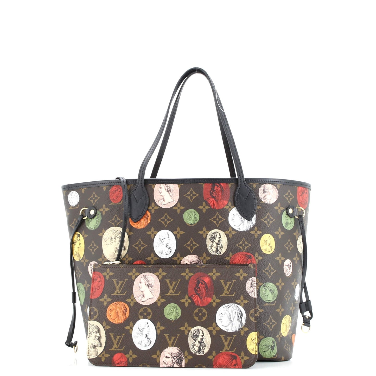 Neverfull NM Tote Limited Edition Fornasetti Cameo Monogram Canvas MM