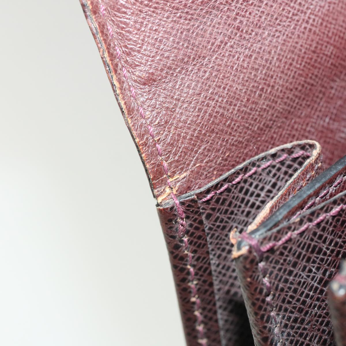 LOUIS VUITTON Taiga Serviette Moskova Business Bag Acajou M30036 LV Auth 35508